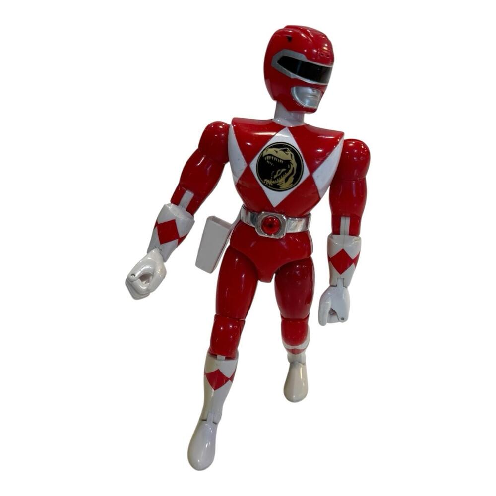 VTG 1994 Red Mighty Morphin' Power Ranger Kicking 8” Action Figure Bandai - Picture 2 of 9